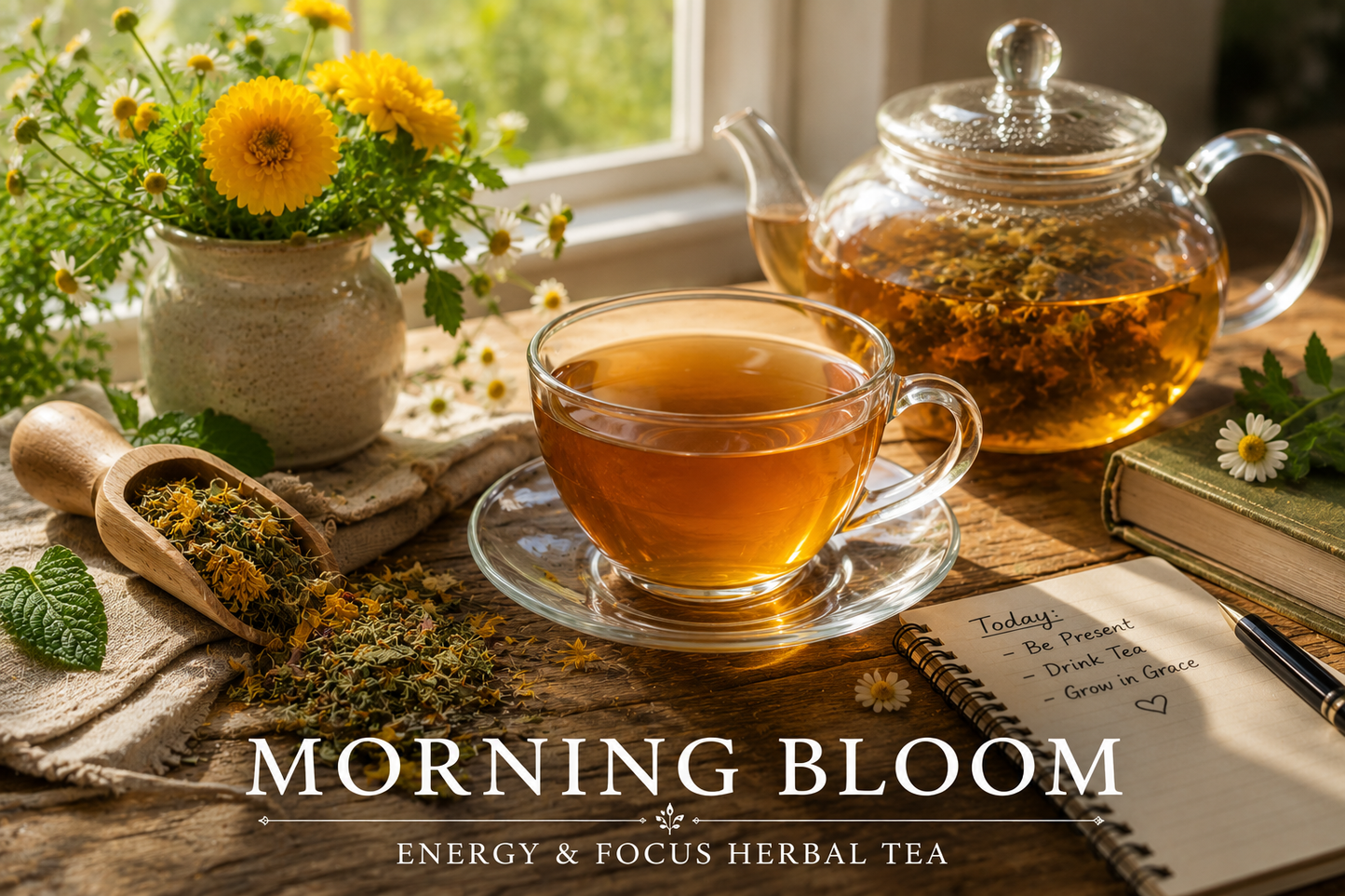 MORNING BLOOM - Morning Focus & Energy Herbal Tea